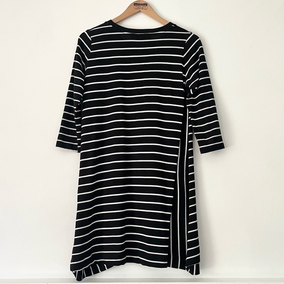TRF by Zara Striped Cotton Knit 3/4 Sleeve A-line Dress Size M - Picture 8 of 14